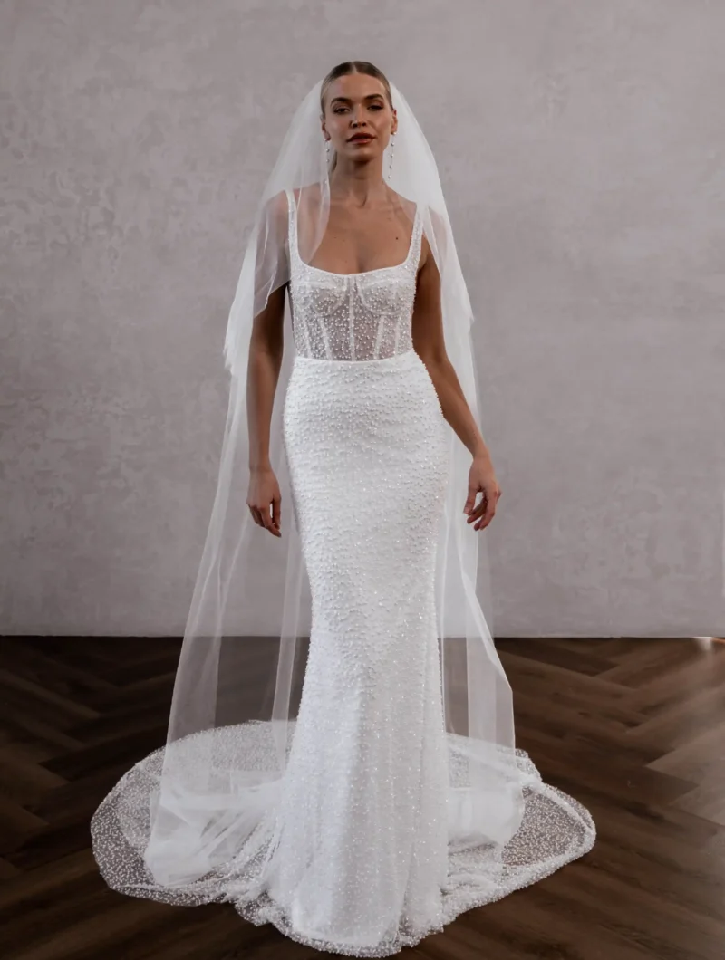 Freddie wedding gown by Made With Love Bridal dress full front view